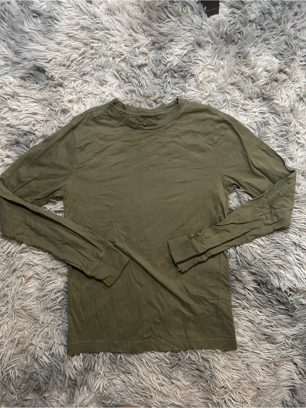 George Olive Green Long Sleeve Crewneck Shirt